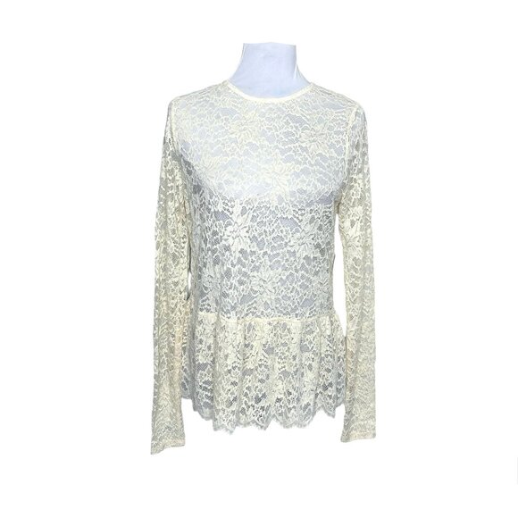tiny willow Tops - NWT Tiny Willow See-Through Lace Cover Top Size L
